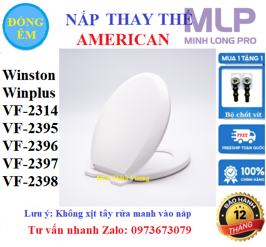 Nắp American Winston, Winplus VF-2314, VF-2395, VF-2396, VF-2397, VF-2398