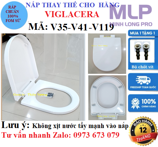 Nắp Viglacera V35-V41-V119 Chữ U