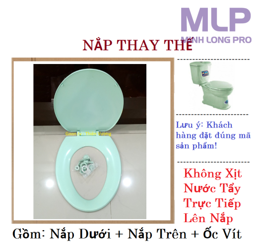 Nắp Bồn Cầu Màu Xanh Ngọc