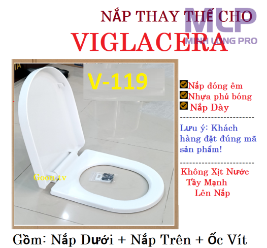 Nắp Viglacera V35-V41-V119 Chữ U