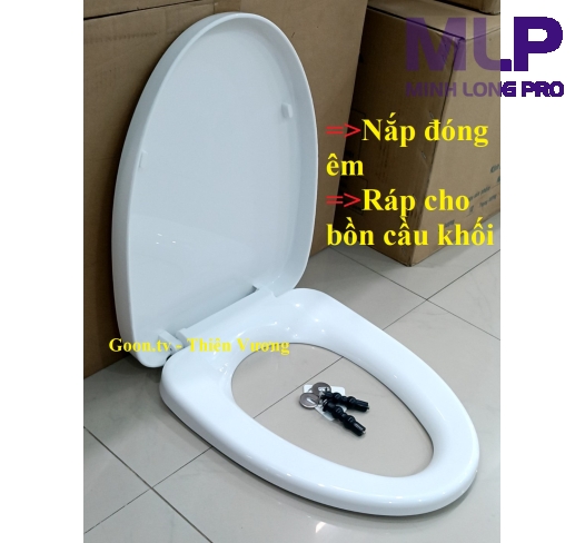 Nắp Bồn Cầu American, Đóng Êm Mã  Trong Ảnh Sản Phẩm.